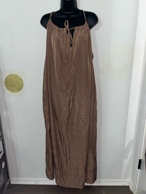 NWT MerSea Patio Dress in Cafe Brown Cotton Tent Dress O/S
